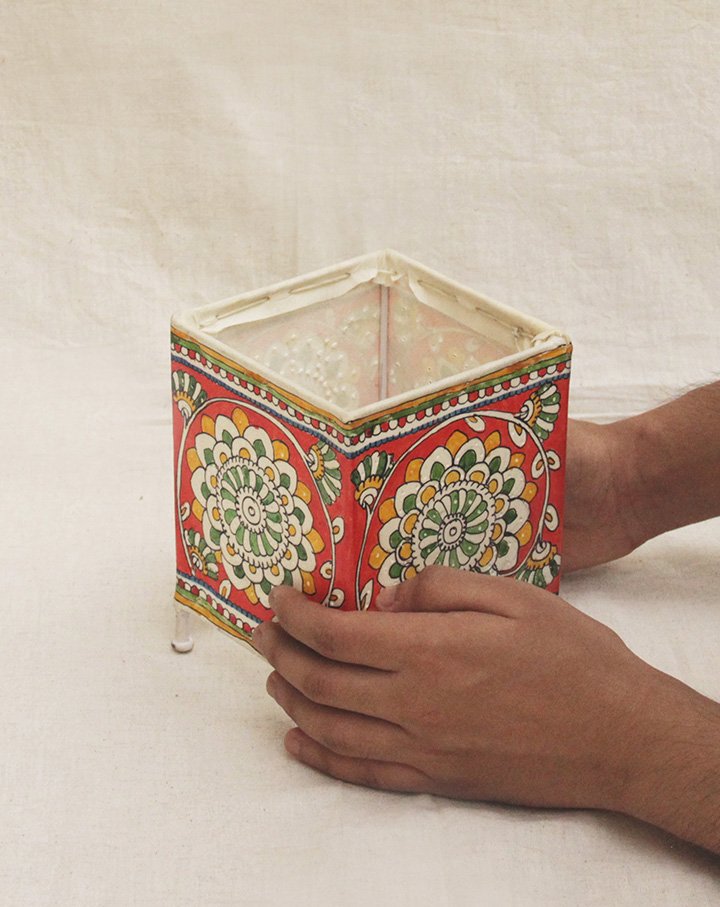 'Kosha' Hand-Painted Tholu Table Lamp